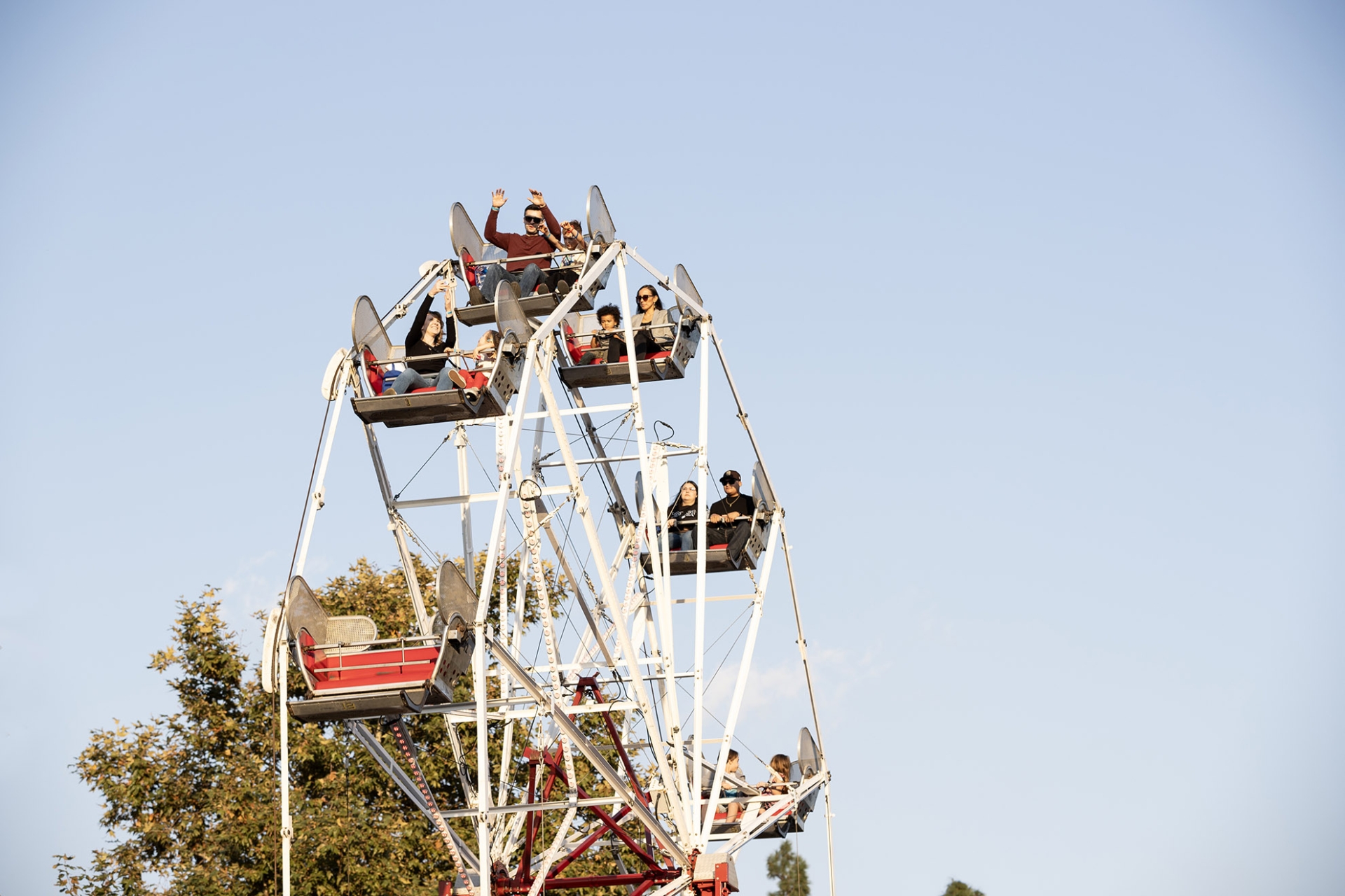 Guests enjoying the Ferris wheel