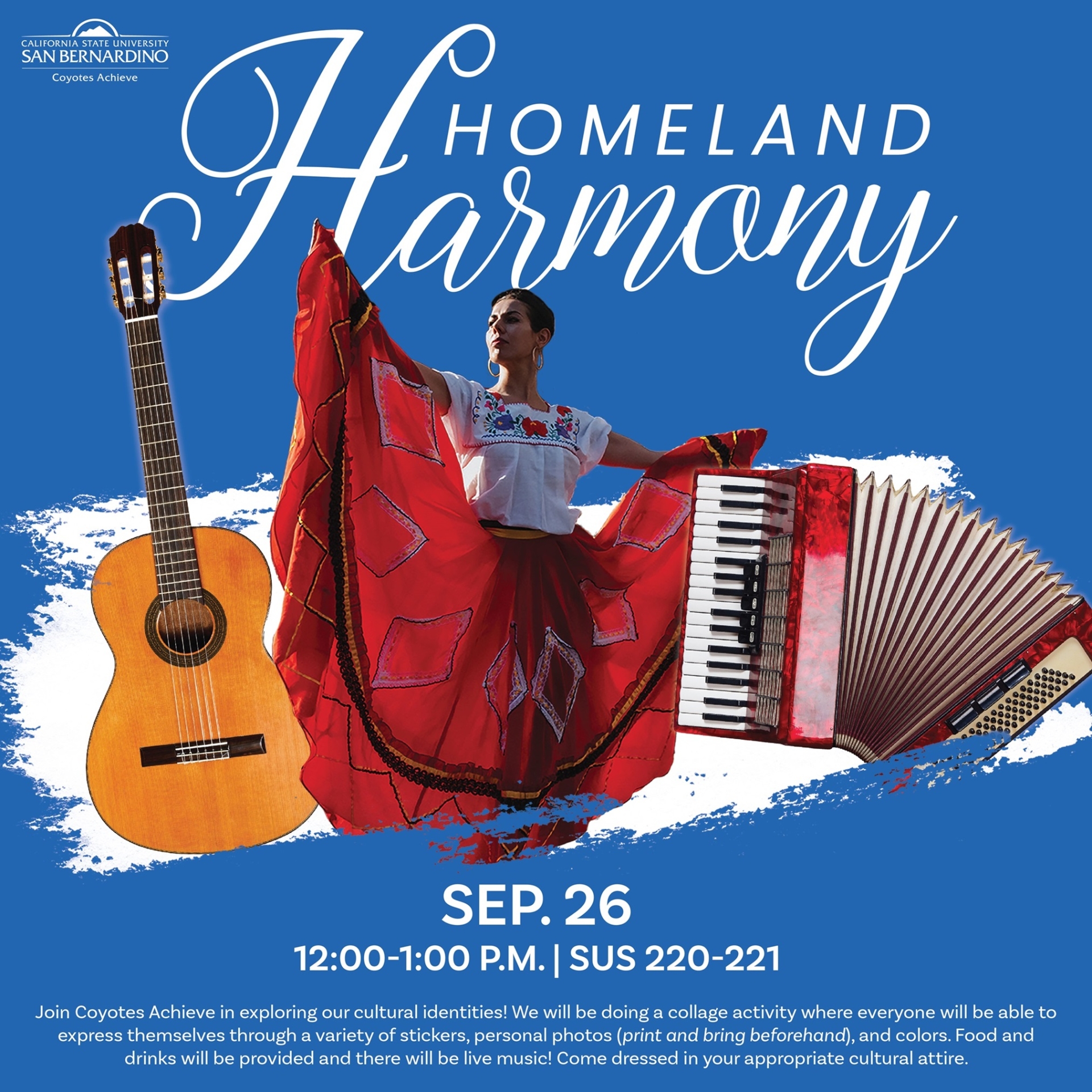 Homeland Harmony event flyer