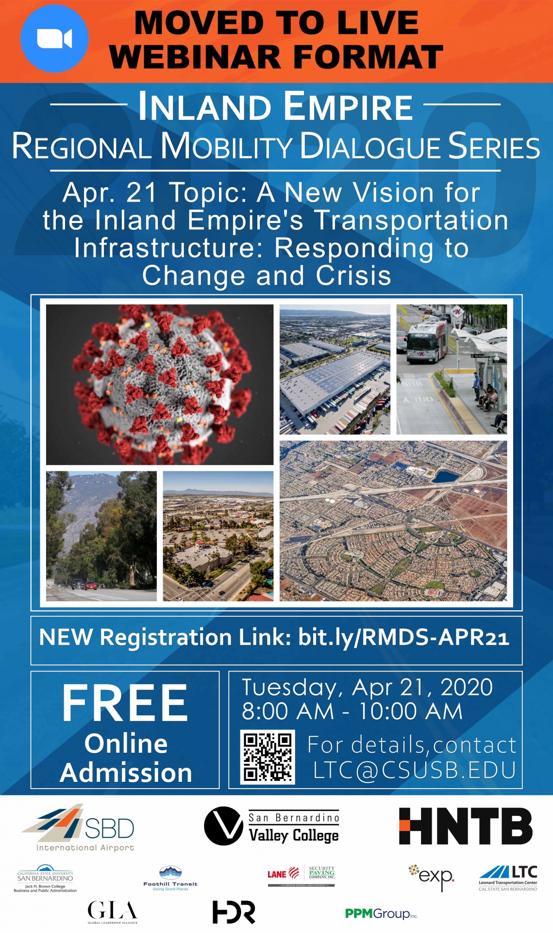 “A New Vision for the Inland Empire’s Transportation Infrastructure: Responding to Change and Crisis,” flier.