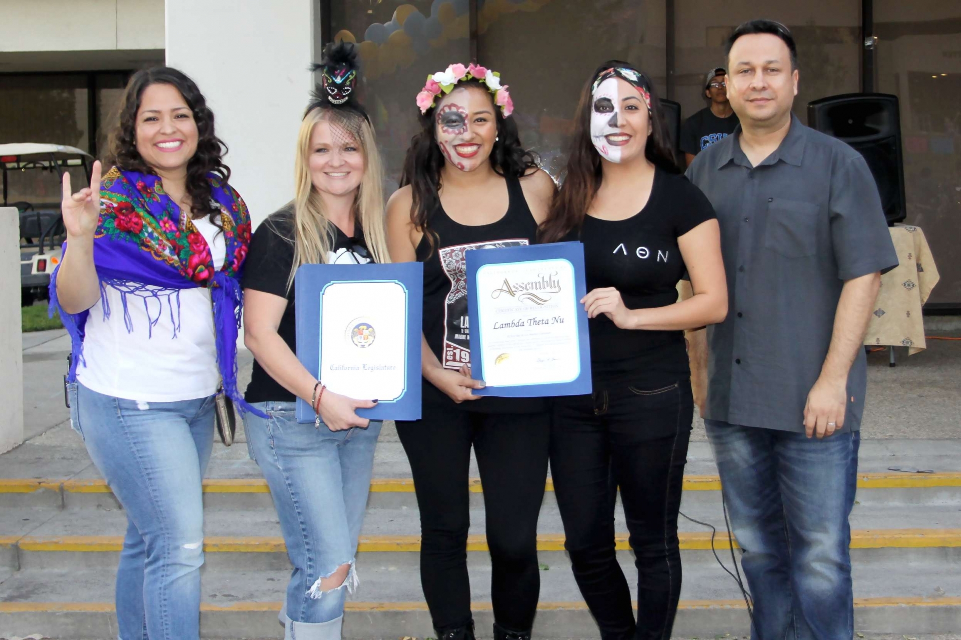 Students receiving an award