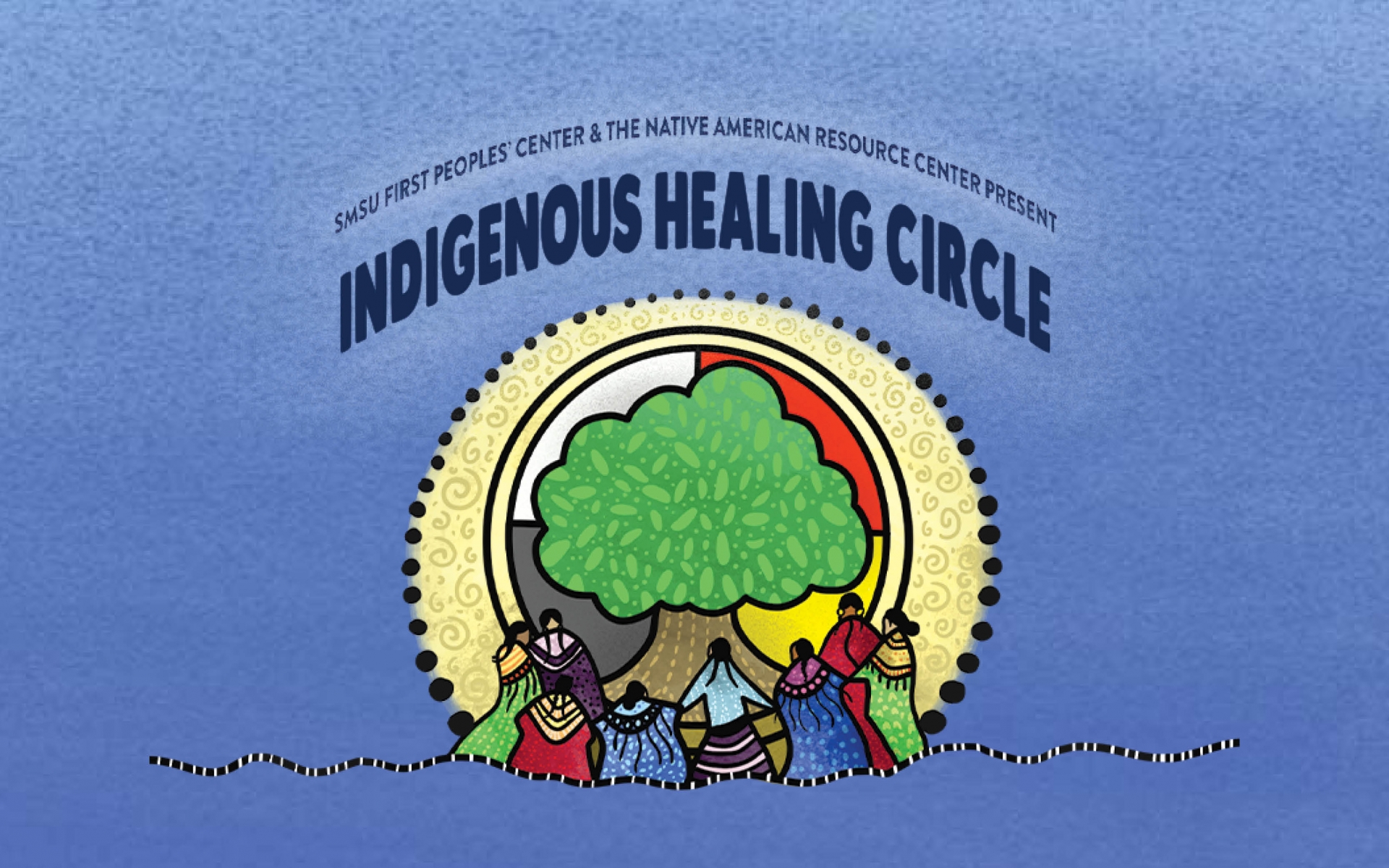 Image depicting indigenous healing practices in a circular environment.