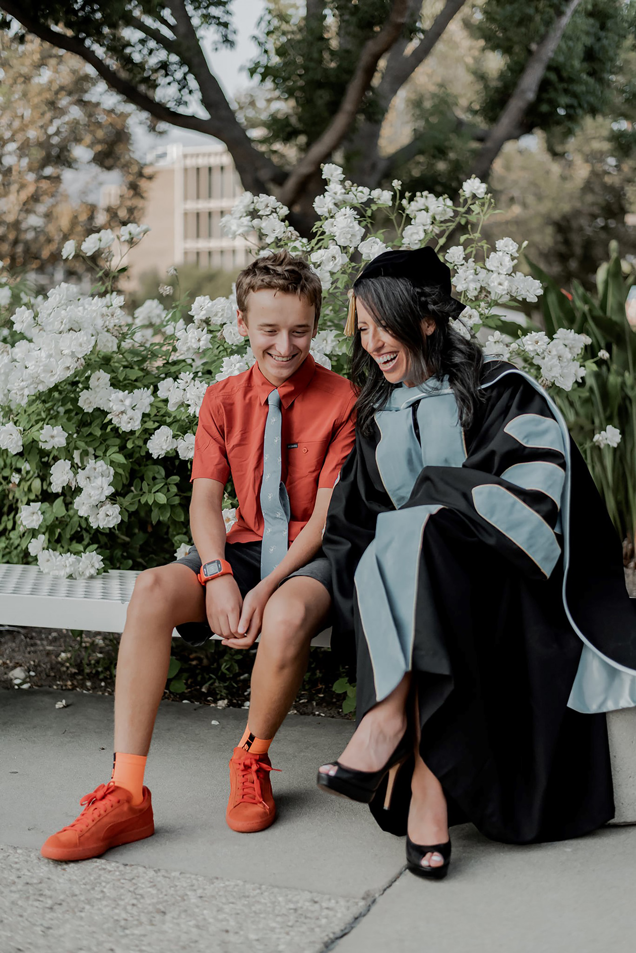  Jess Nerren and her son Royce laughing