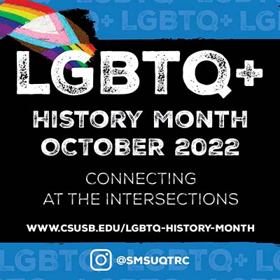 LGBTQ+ history month graphic