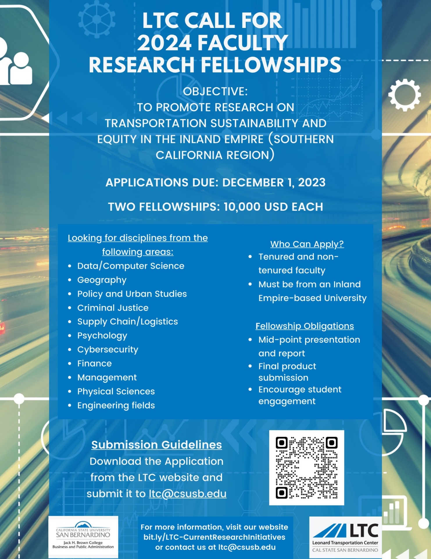 LTC CALL FOR 2024 FACULTY RESEARCH FELLOWSHIPS