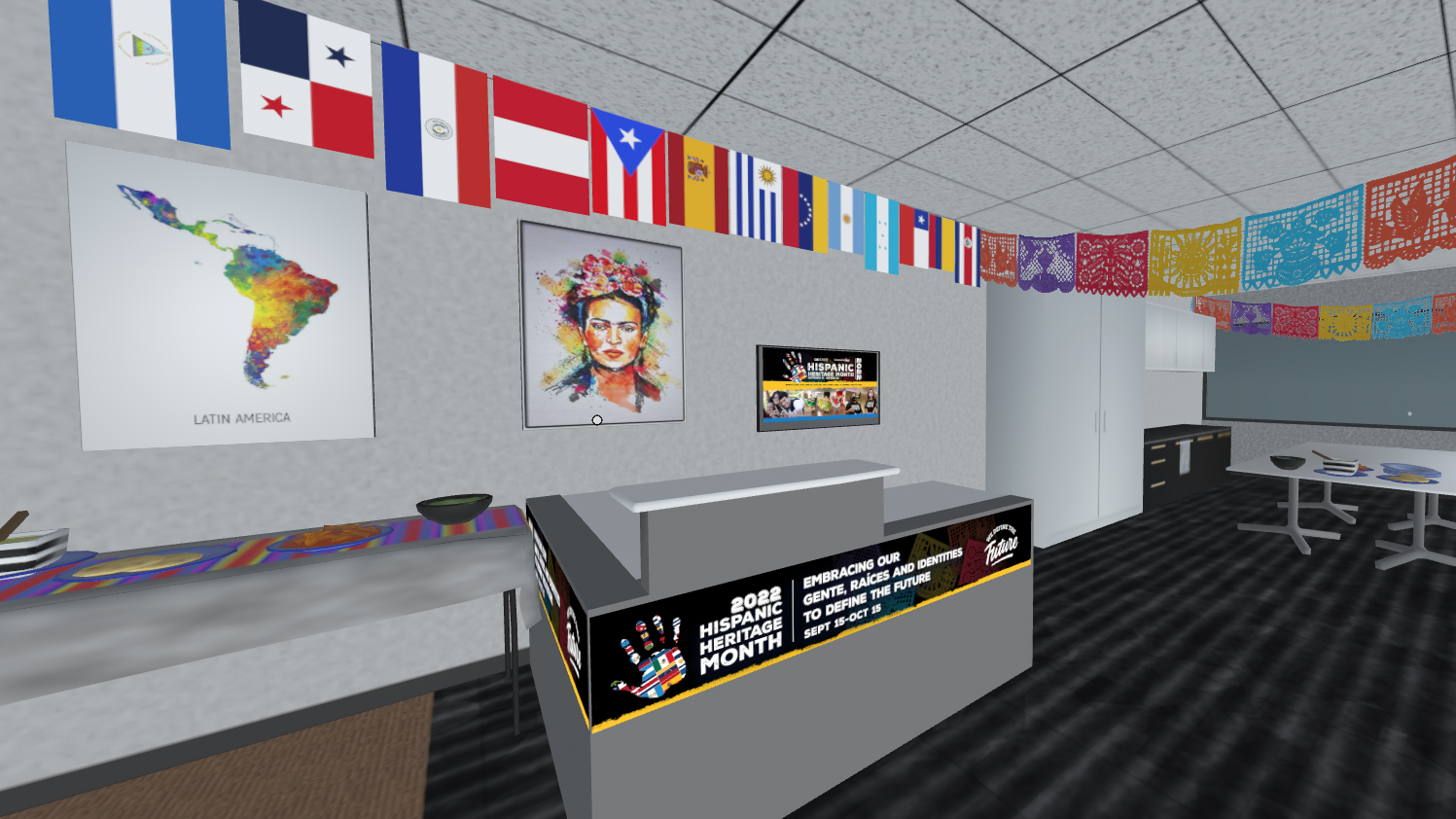The LatinX center virtual tour screenshot