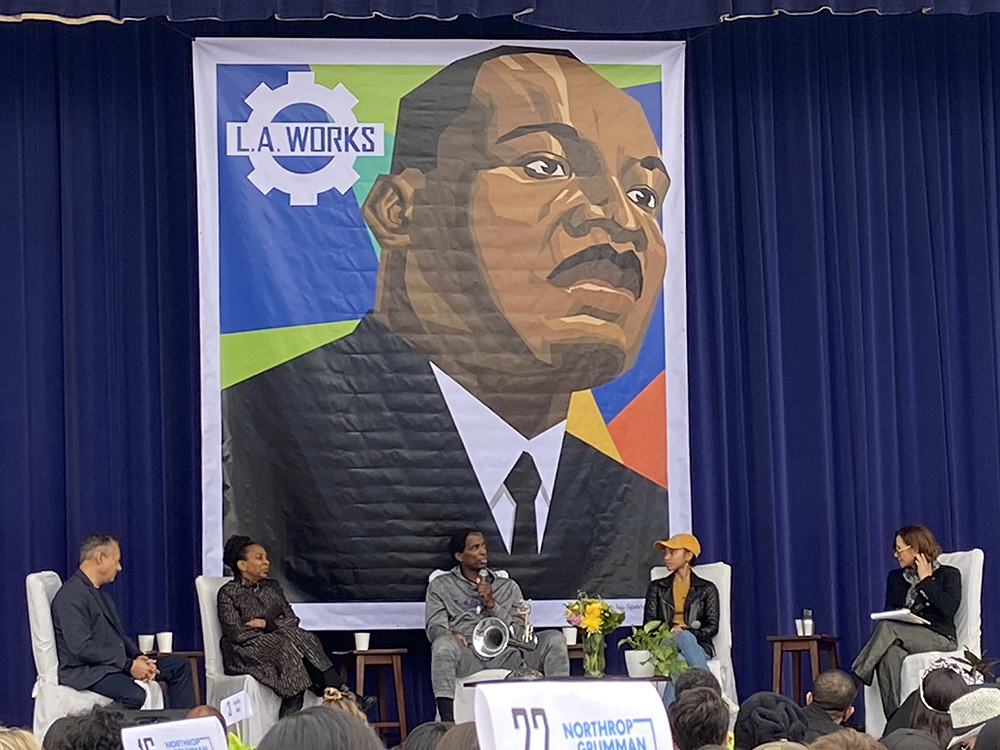 CSUSB volunteered with L.A. Works for MLK Day of Service on1/20/20.