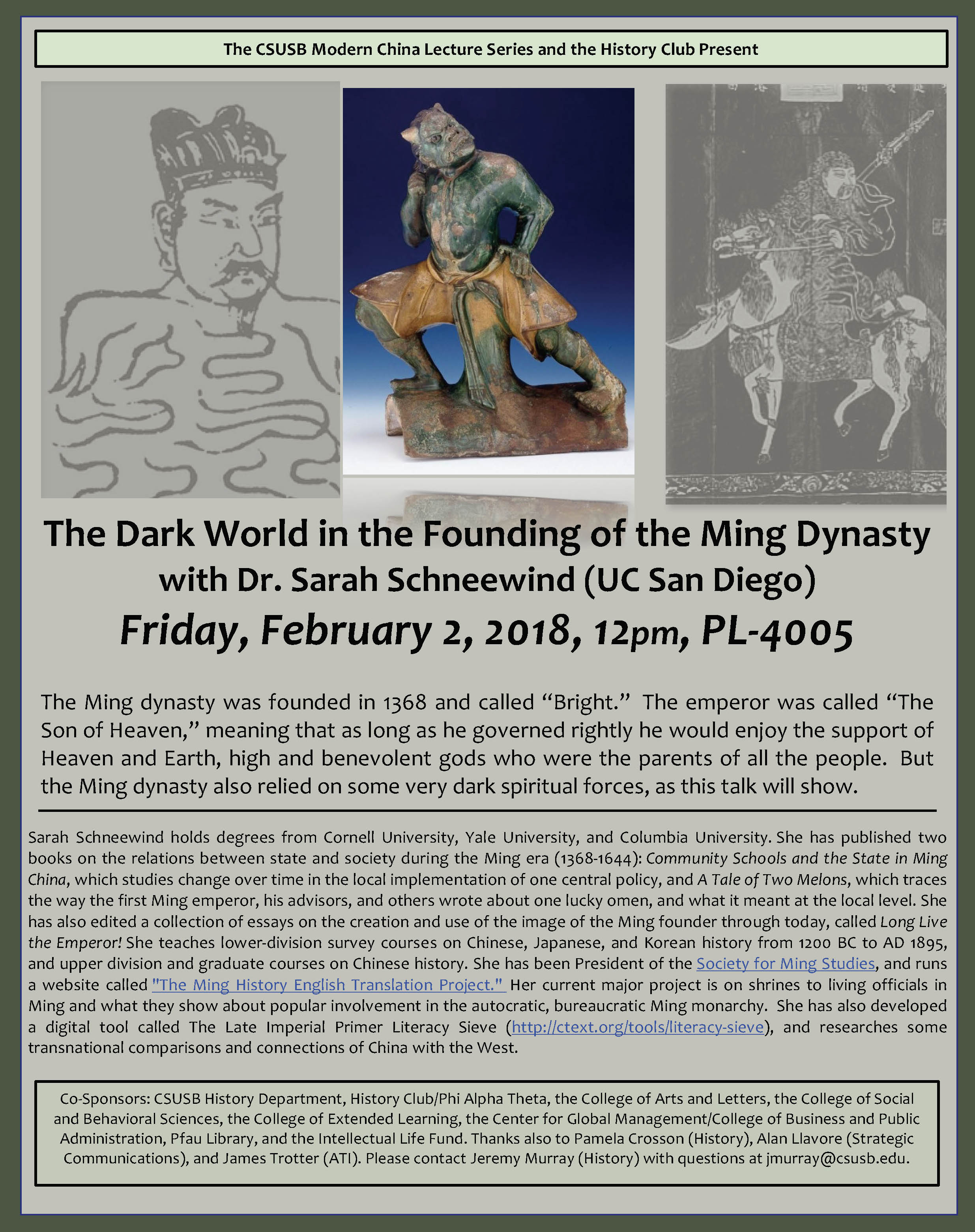 ‘The Dark World in the Founding of the Ming Dynasty’ focus of next Modern China Lecture 