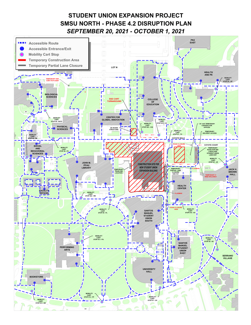 New campus disruption map phase 4.2