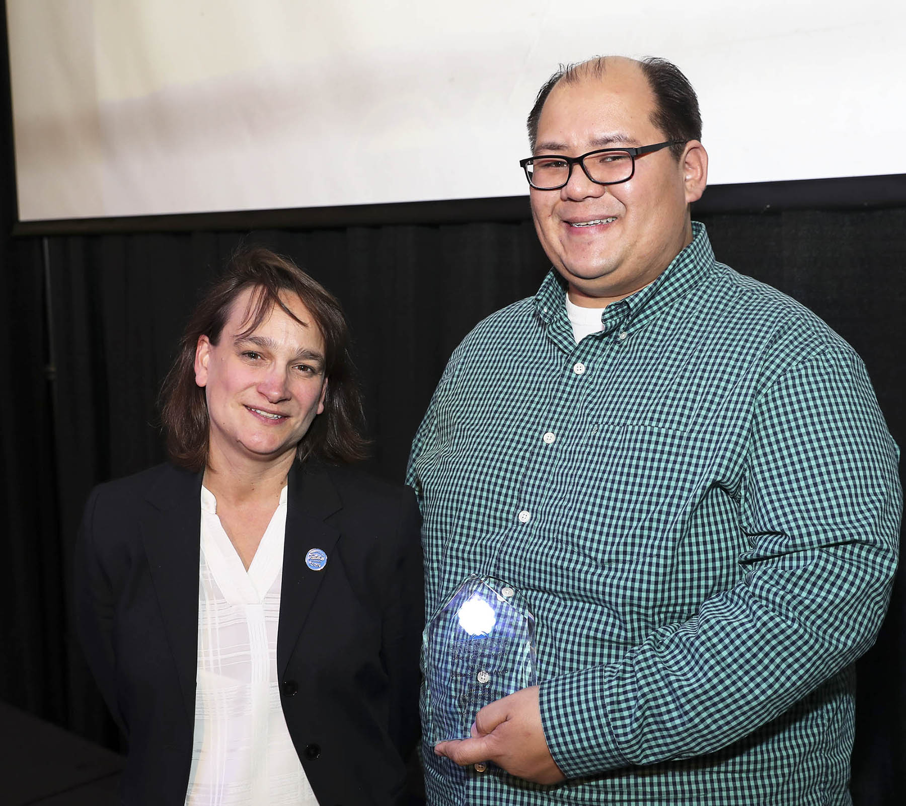 Dr. Caroline Vickers and Jason Jung at the OTA Awards