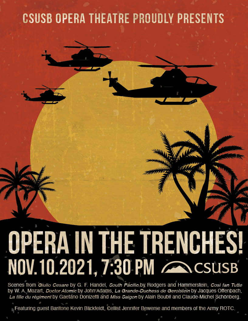 Online flier for the Opera in the Trenches program