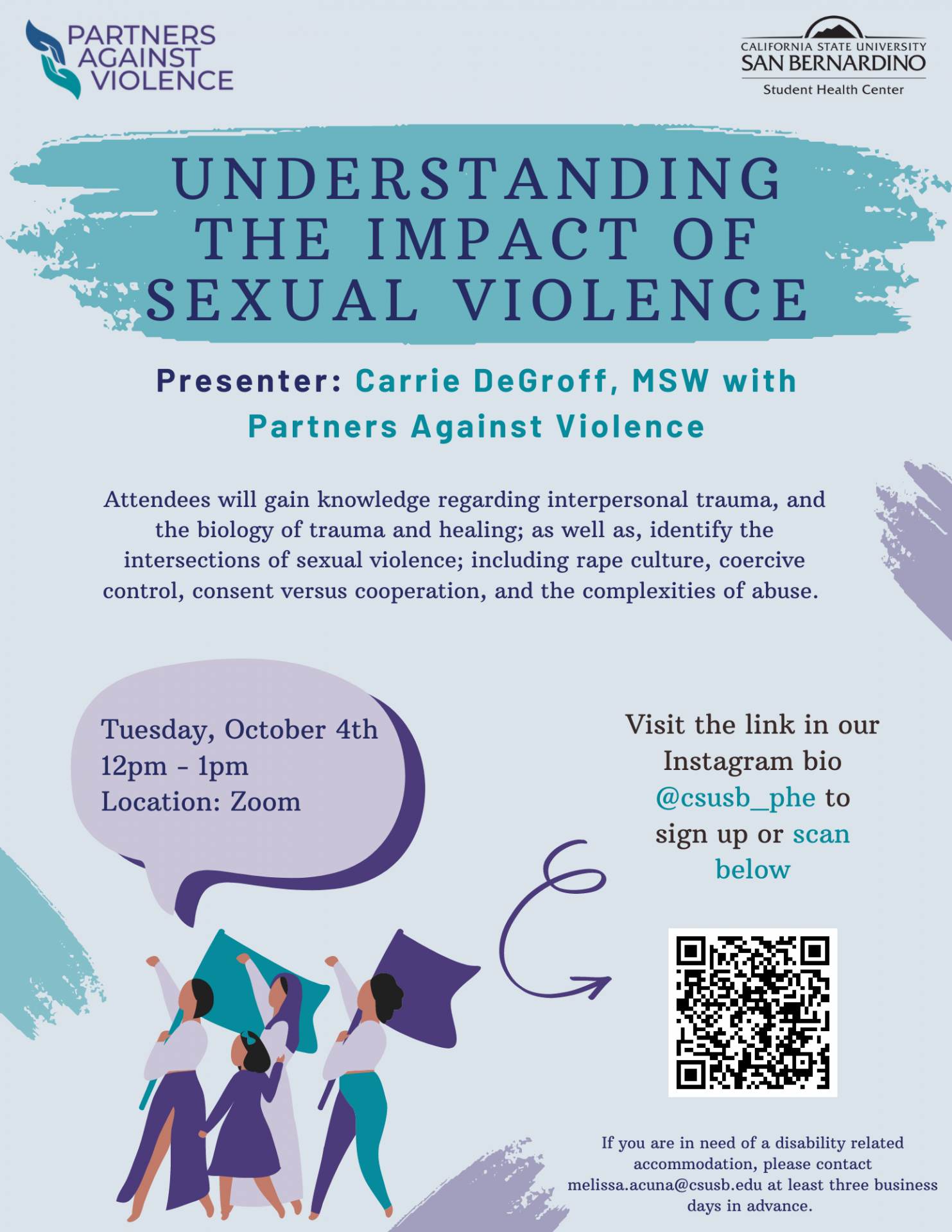 Understanding the Impact of Sexual Violence Flyer