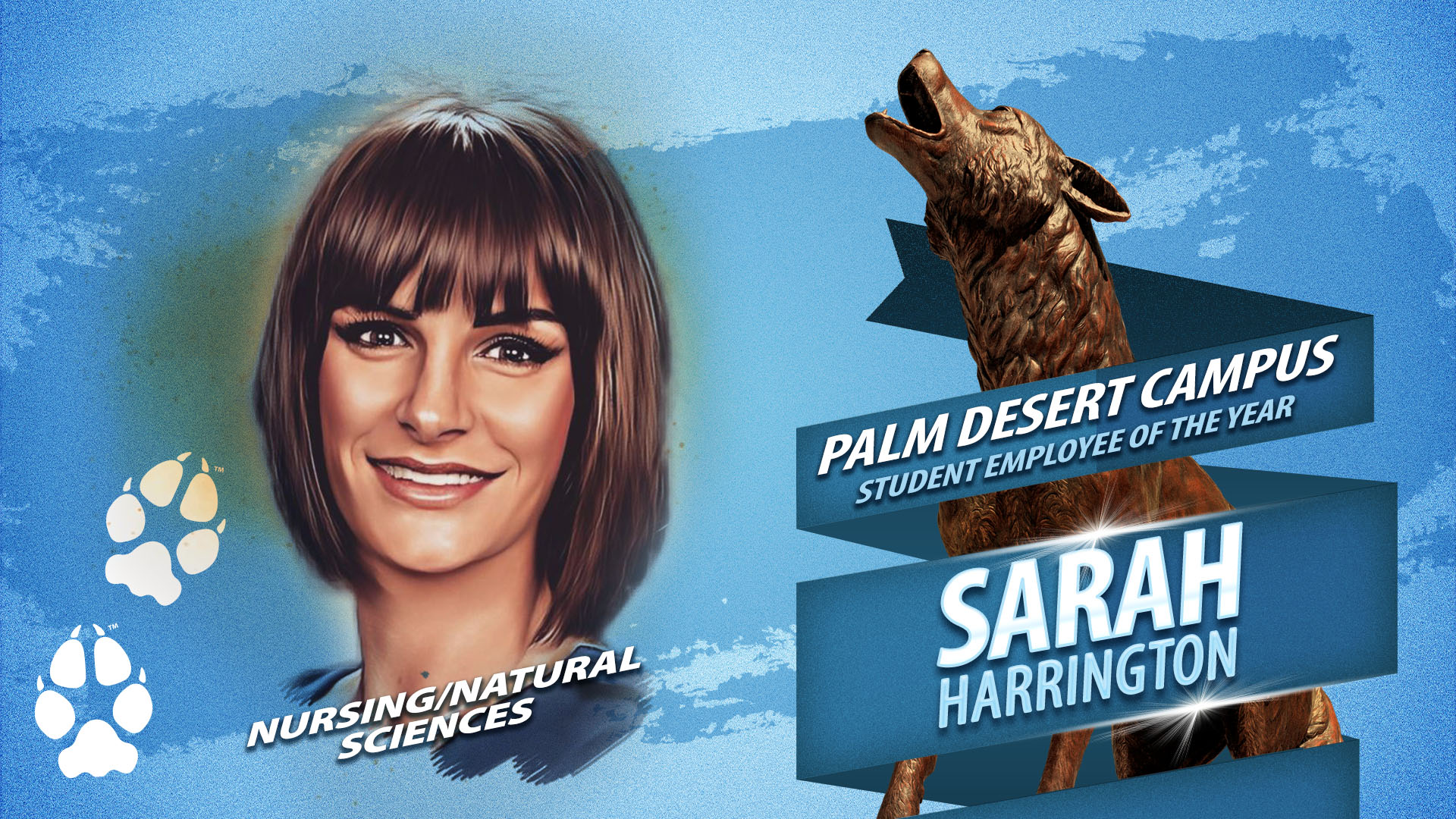 Outstanding Student Employee of the Year for Palm Desert Campus Sarah Harrington