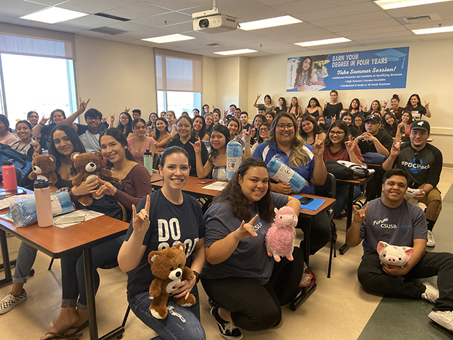 A group photo for the Make a Difference Day at CSUSB PDC.