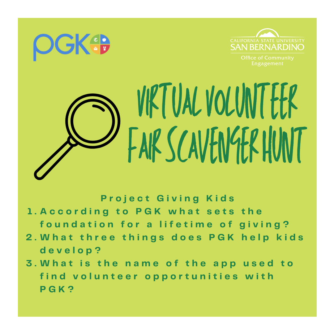 Project Giving Kids Virtual Scavenger Hunt