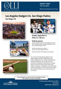 Padres vs Dodgers flyer