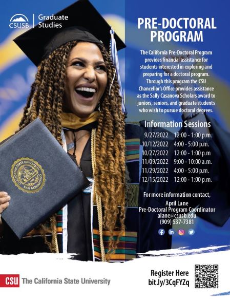 Pre Doctoral Program Information Session Dates