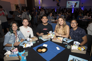 Photo of student employees at event