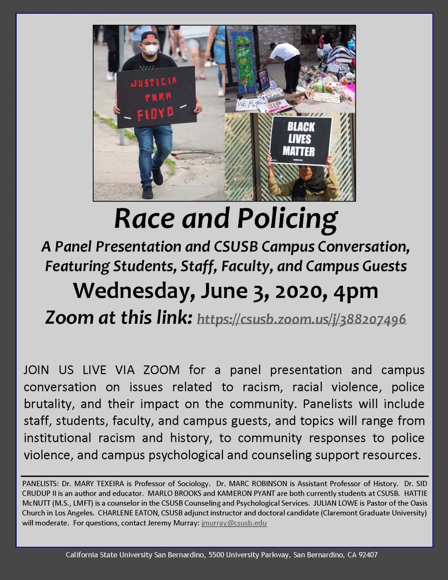 Race and Policing flier, updated