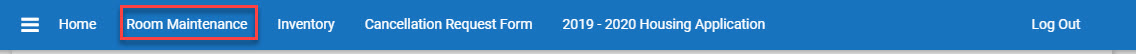 Room Maintenance Navigation Bar
