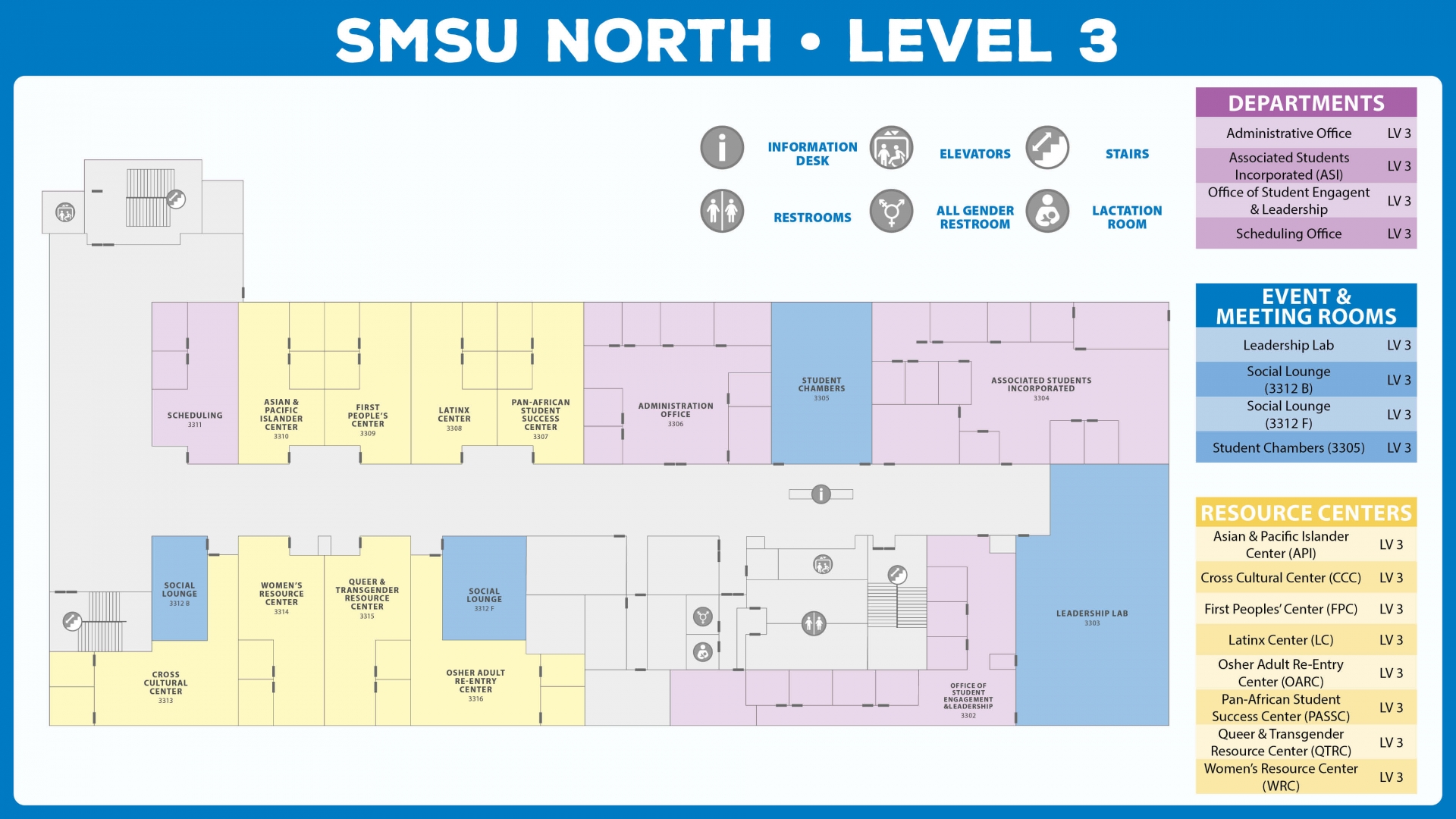 SMSU North 3rd Floor Directory