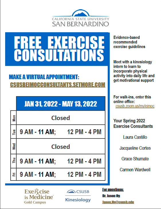Exercise Consultation Flyer