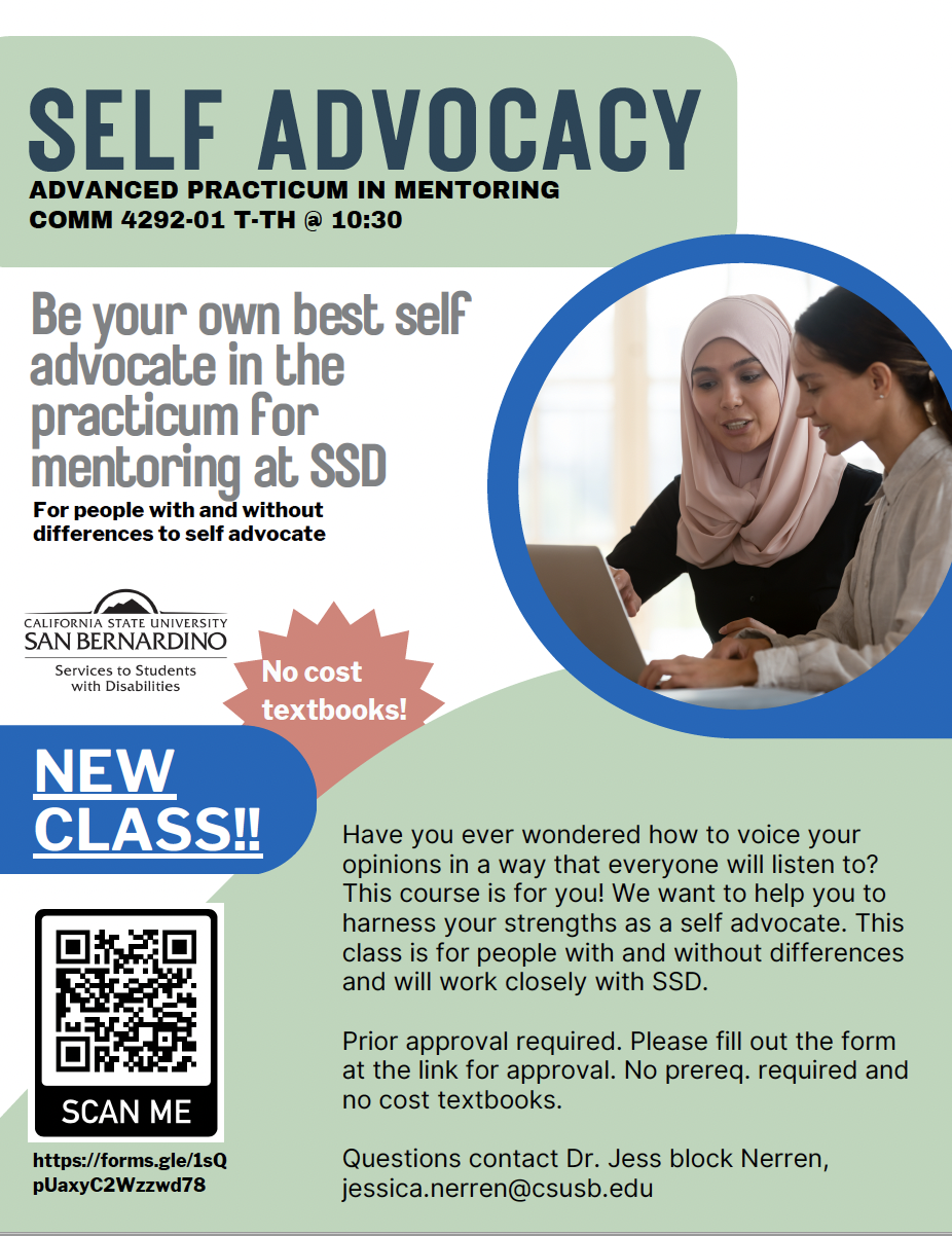 self advocacy class flyer