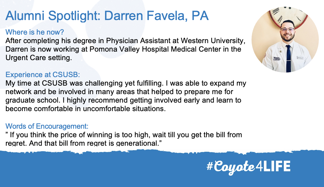 Alumni Spotlight: Darren Favela