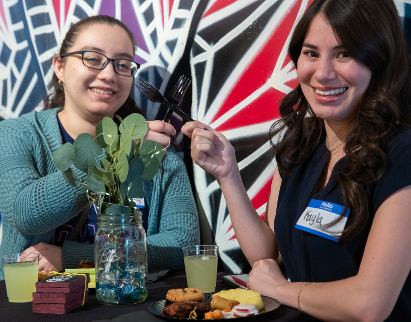 Student at Social Event