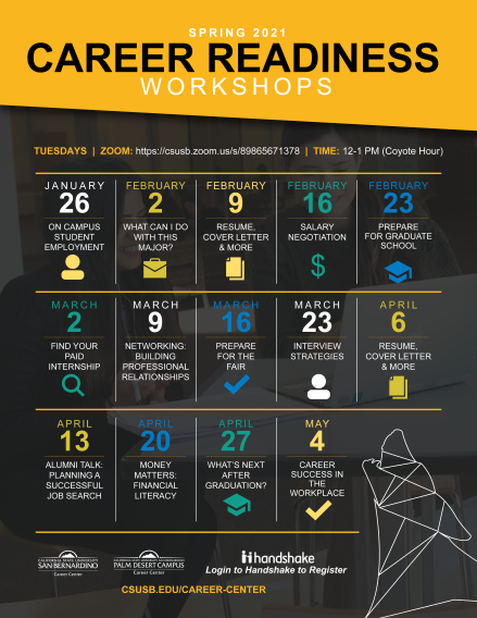 Spring 2021 CRS Workshop Calendar