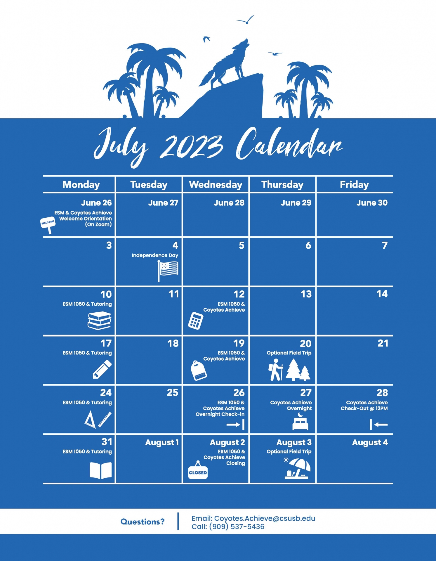 Summer 2023 Calendar