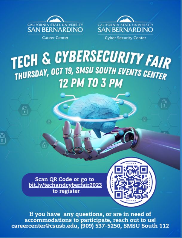 Tech Fair Event Program Sample Events | Cybersecurity Center | CSUSB