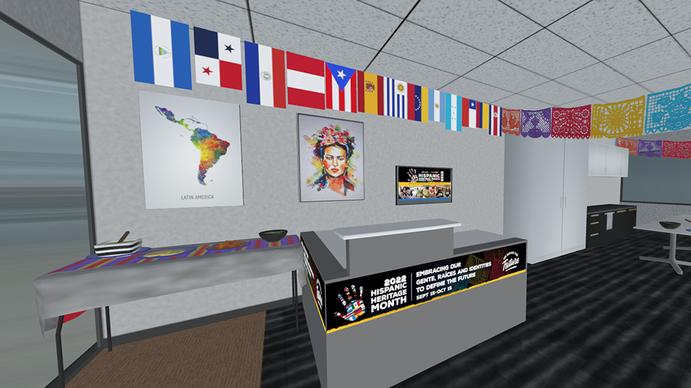 The LatinX Center screenshot of Virtual Tour view left