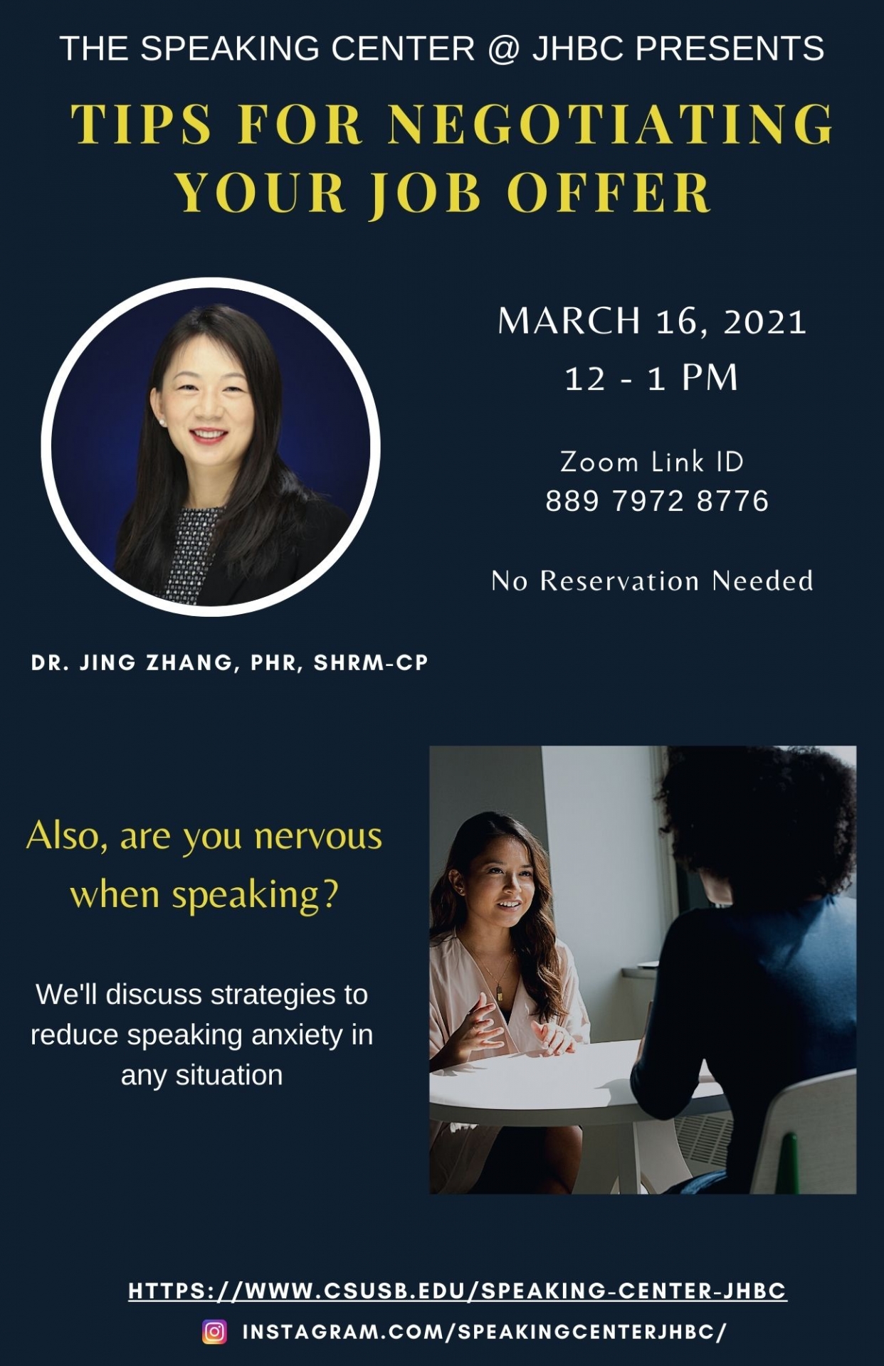 Tips for Negotiating Your Salary March 16 from 12:00-1:00pm