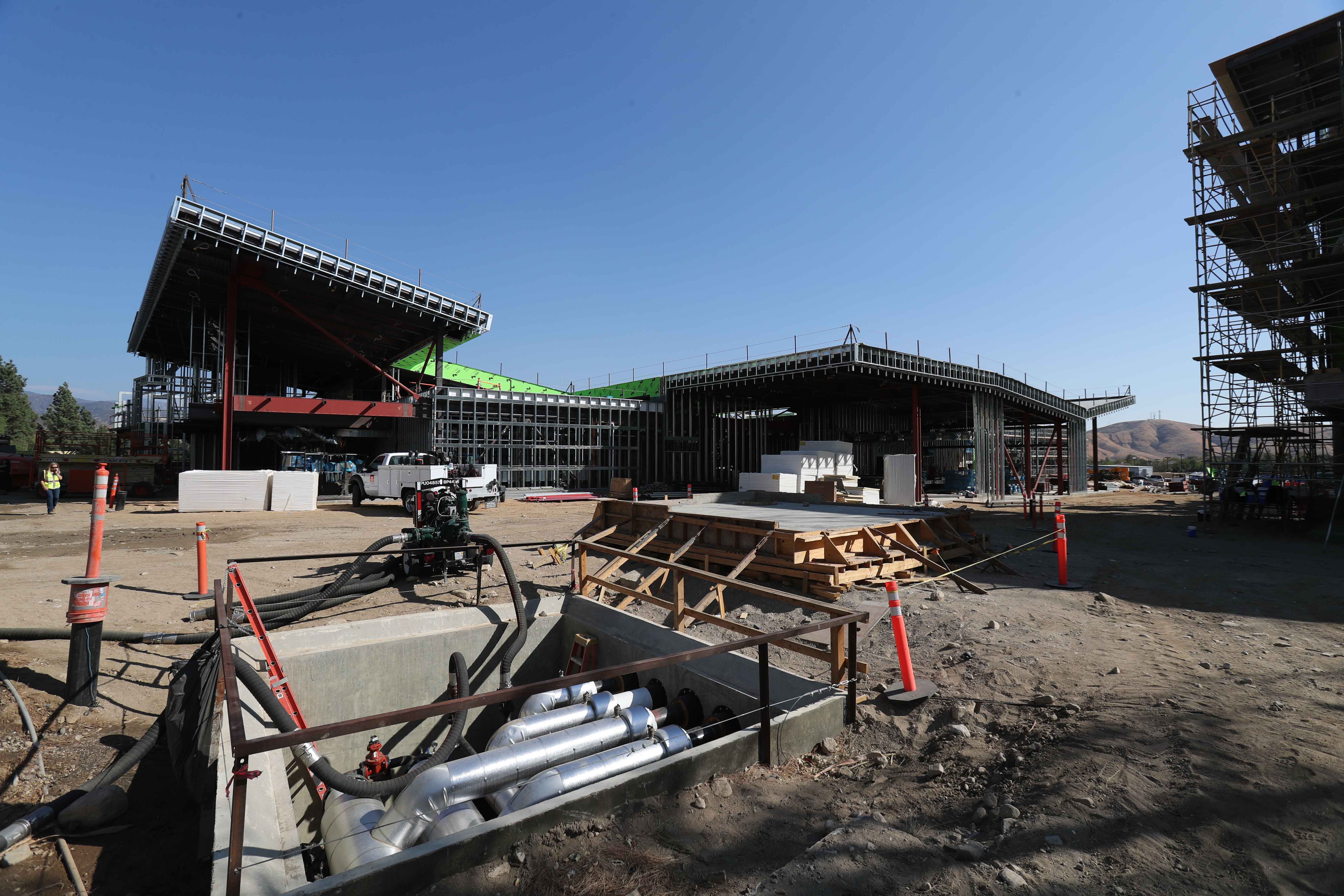 CSUSB staff photographer Robert A. Whitehead documented the topping-out ceremony at the work site, near the Jack H. Brown College of Business and Public Administration