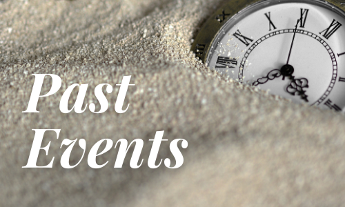 Past Events - with clock in the sand