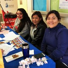 Students at Happy Girls Day Table