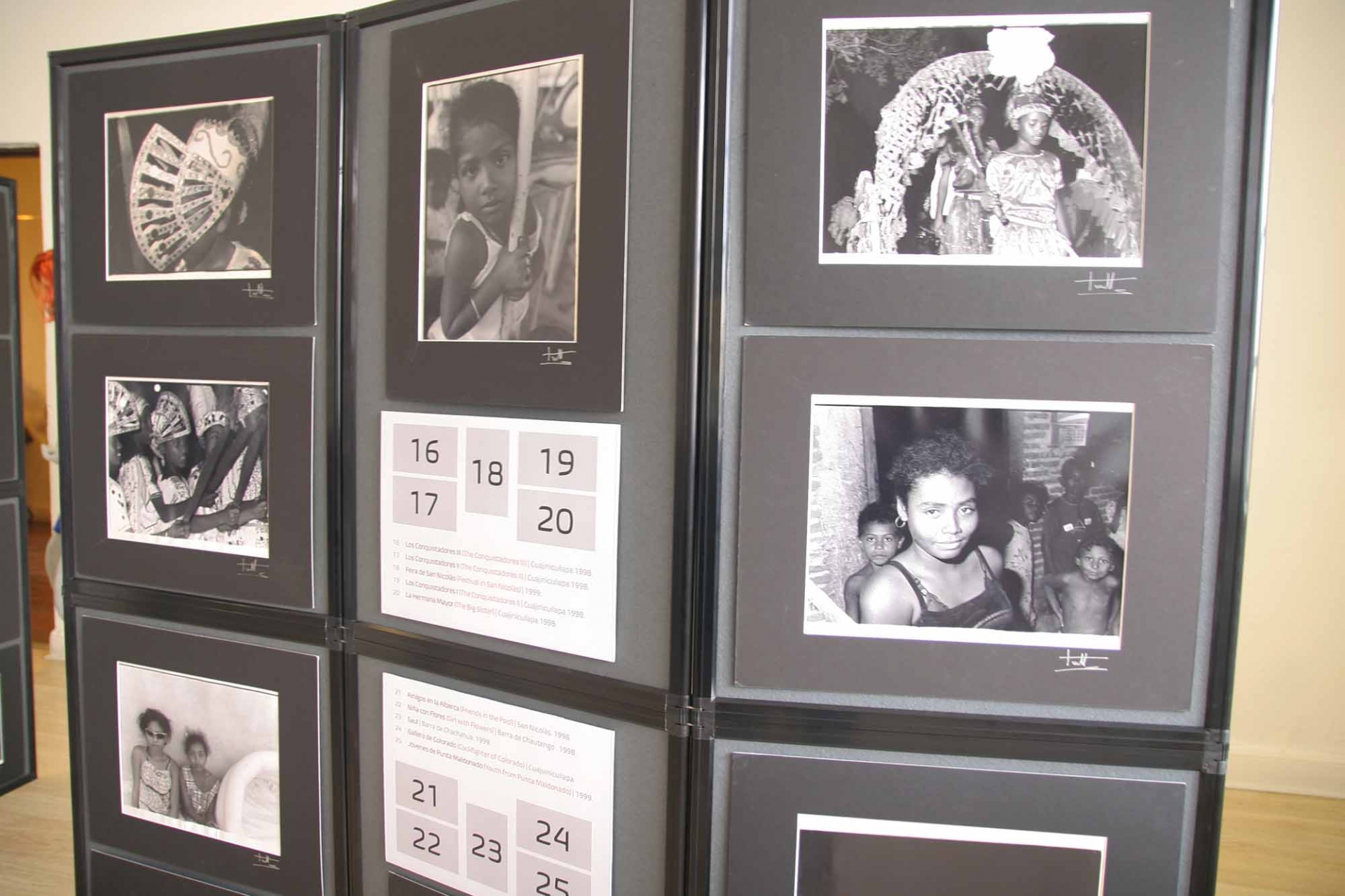 Some of the photographs from the exhibition “Ébano” by Nicolás Triedo, which features 35 black and white images from Costa Chica, courtesy of the Consulate of Mexico in San Bernardino.