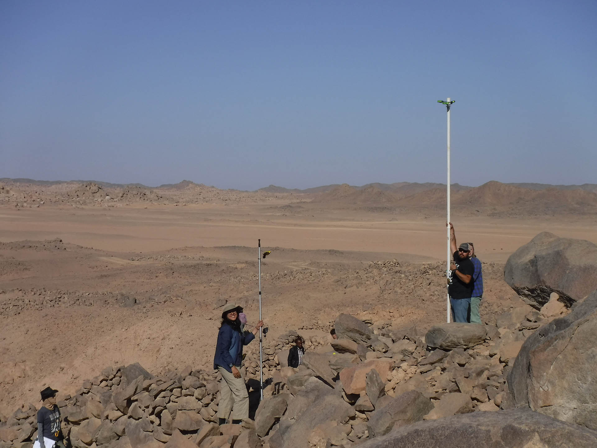Work being done at the Wadi el-Hudi Expedition site in Egypt.