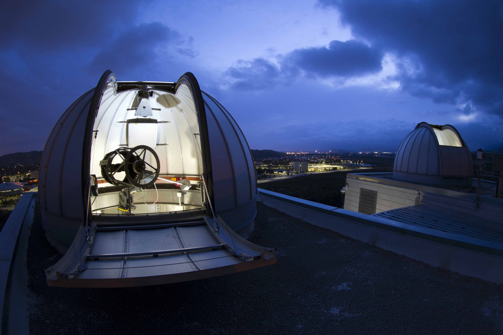 The two domes of the Murillo Family Observatory.