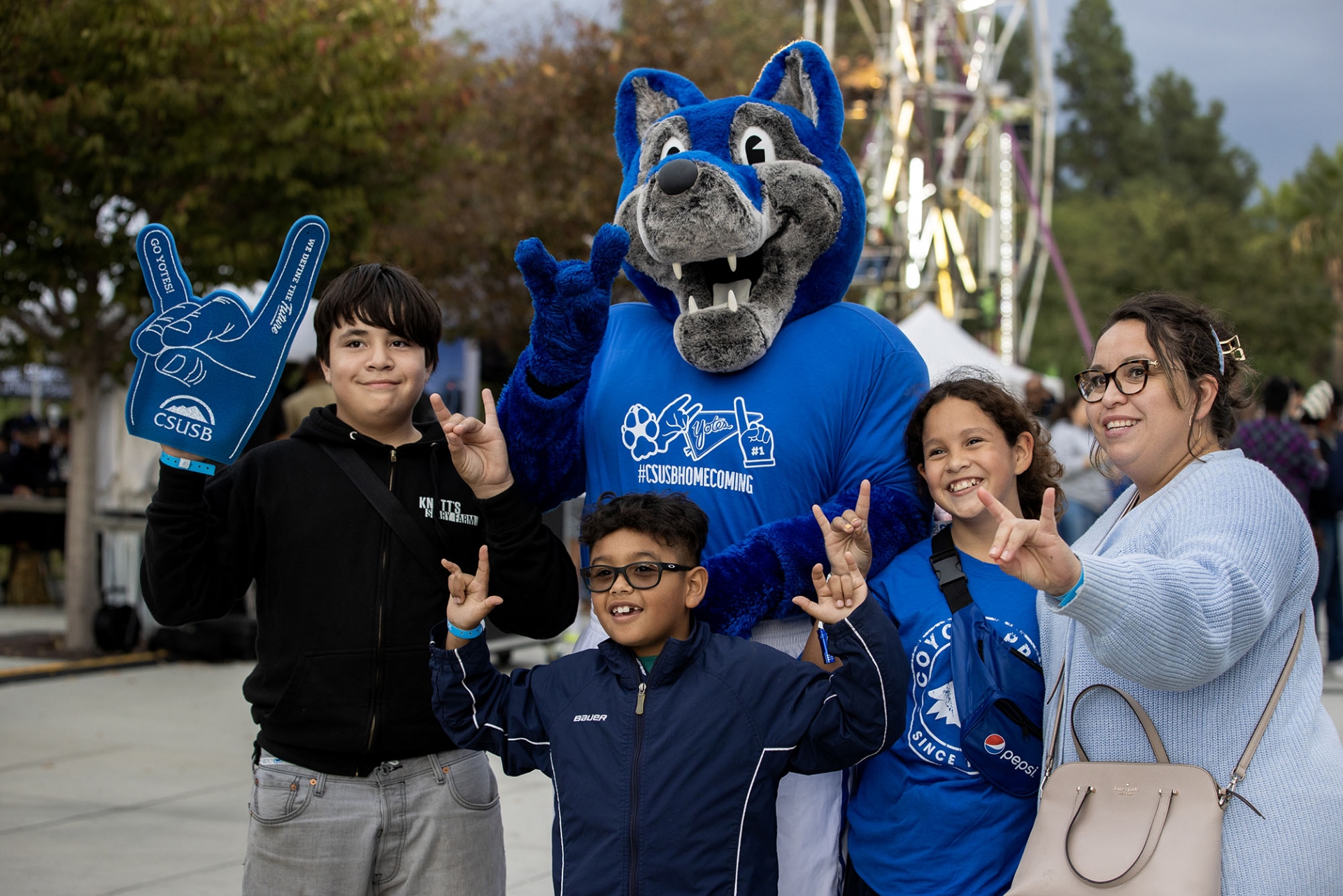 Cody Coyote and friends at Homecoming Bash