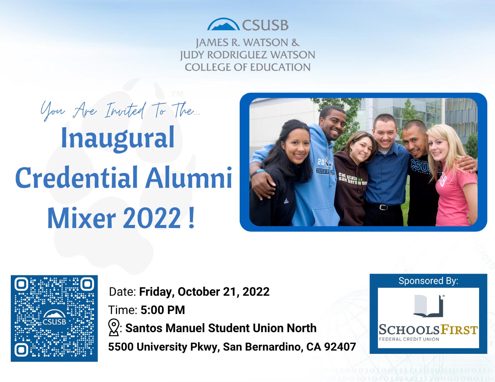 COE Credential Alumni Mixer event flyer.