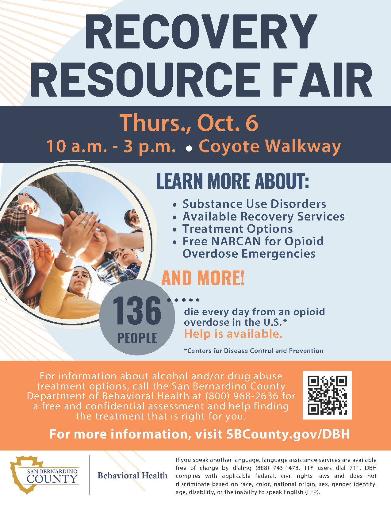 Web Flyer, SB County Department of Behavioral Health Resource Recovery Fair