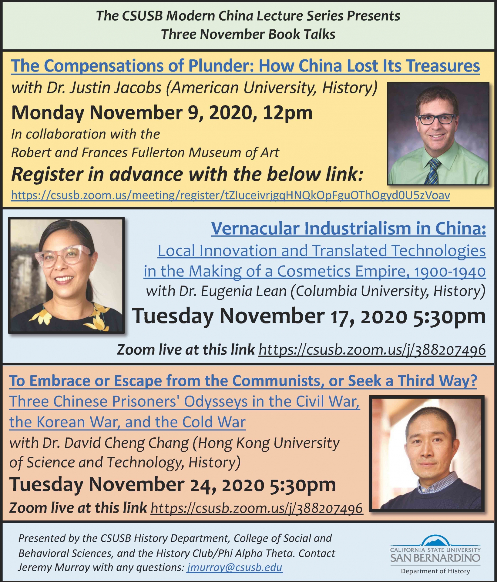 Modern China Lecture, November, web flyer