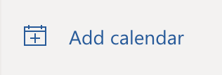 "Add Calendar" screenshot from Outlook Web App