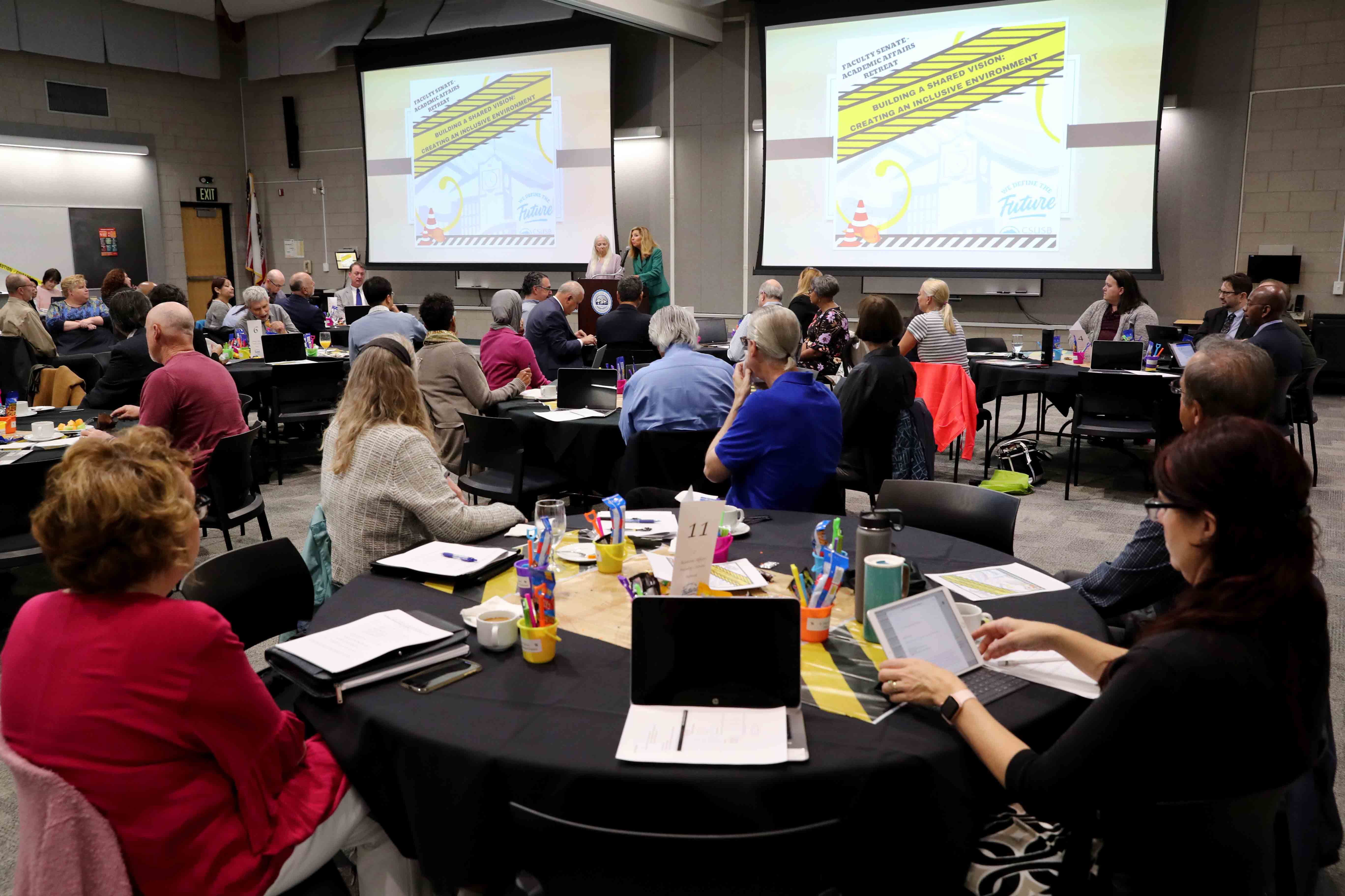 “Building a Shared Vision: Creating an Inclusive Environment” featured presentations on equity gaps on campus, ways to close the gaps as well as roundtable discussions. 