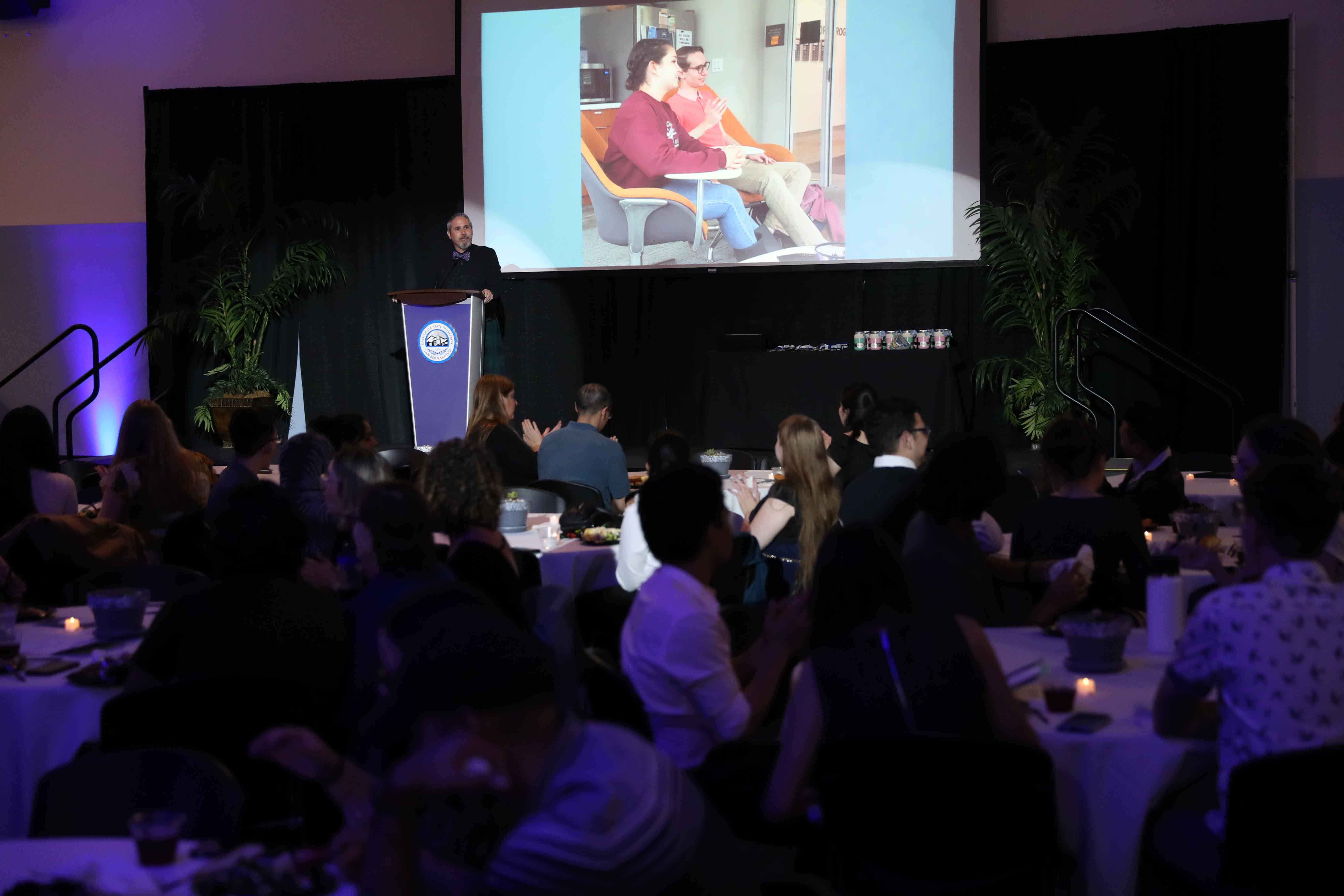 David Marshall, a professor of English who serves as the program’s director, said the banquet recognized the outstanding work of the graduating seniors during their time at CSUSB.