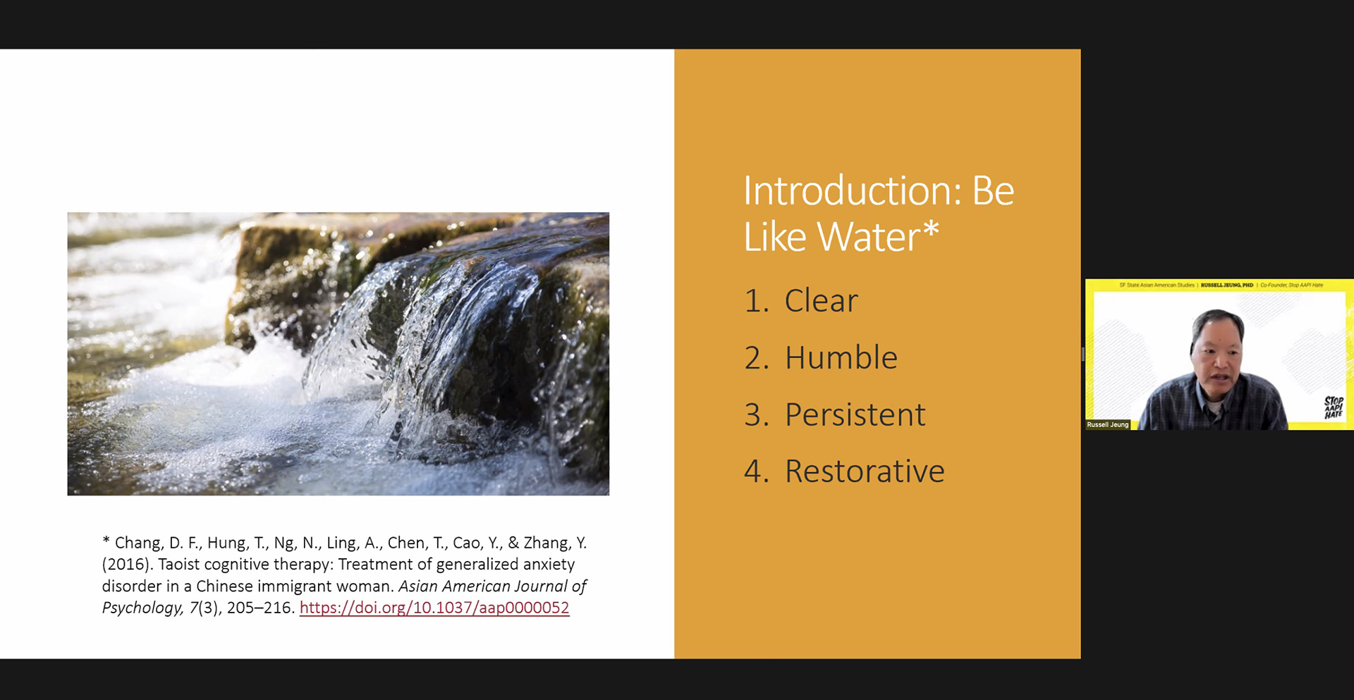 Be Like Water PowerPoint slide