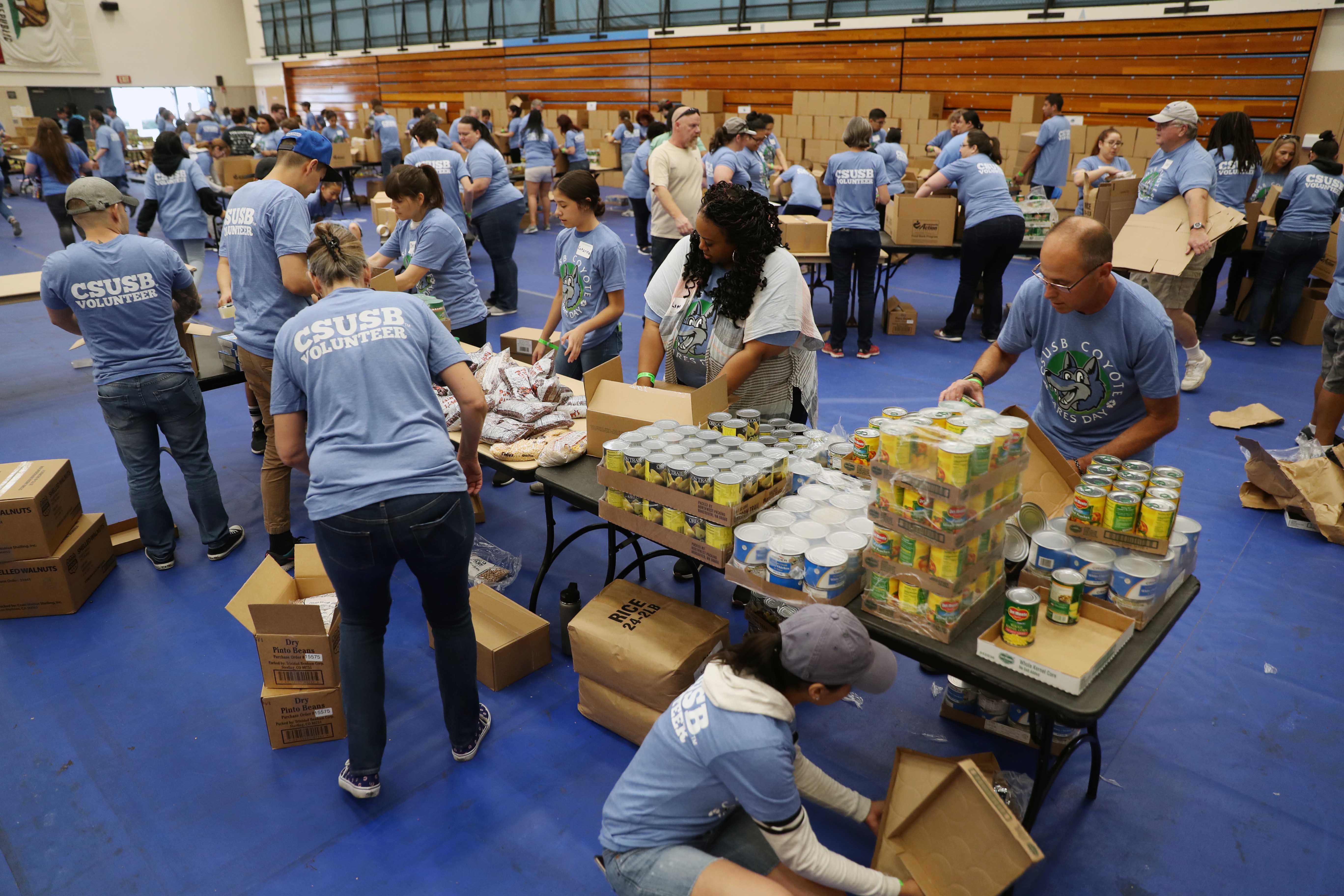 More than 120 volunteers, most of them alumni, packed 1,700 boxes of food in less than two-and-half hours, breaking last year’s record of packing 1,500 boxes. 