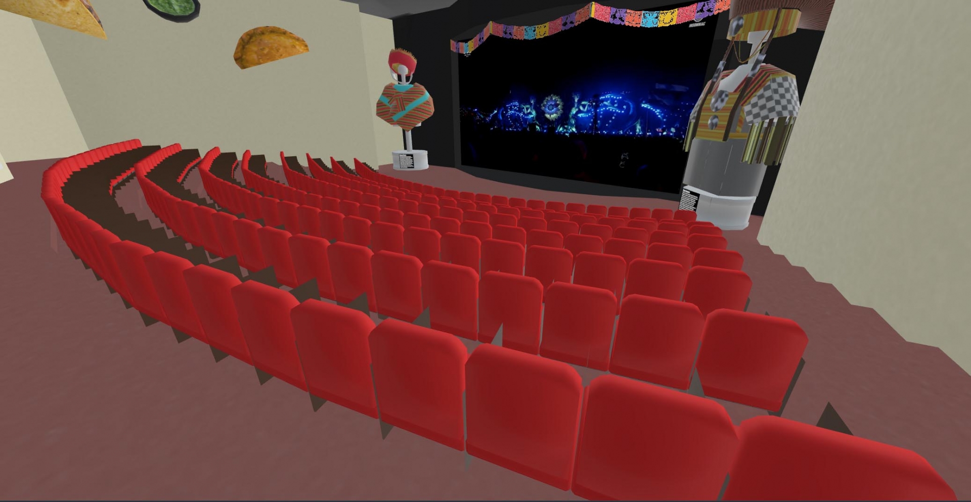 A screenshot of the Indian Wells Theater at the CSUSB Palm Desert Campus.
