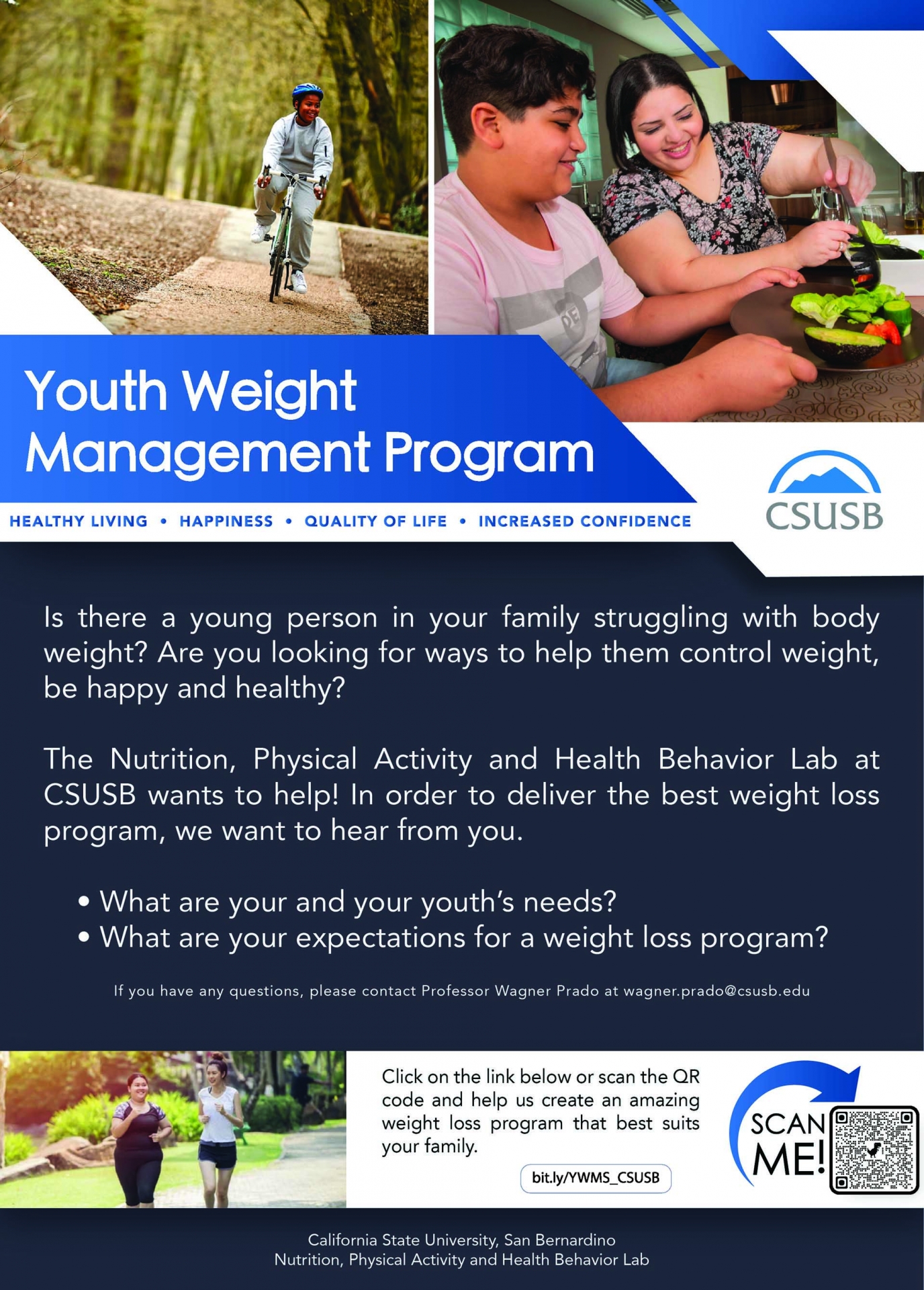 Youth Weight Management Program flyer 